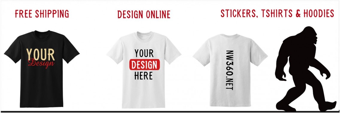custom stickers, tshirts & hoodies