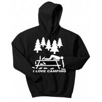 I Love Camping  - hooded pullover
