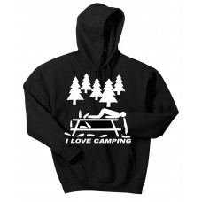 I Love Camping  - hooded pullover