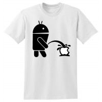 Android Peeing on Apple - tshirt